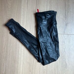 SPANX Shiny Black Leggings